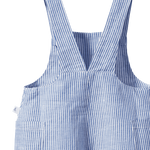TUCKER SHORTIE OVERALLS LINEN | Blue Stripe-Extra Img - 3