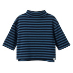 TURTLE NECK | Navy/Teal Sea Stripe-Web-front